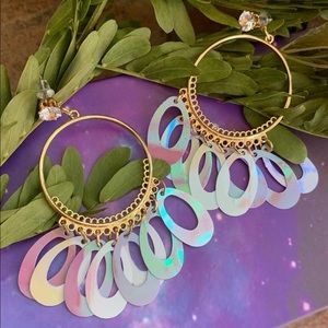 Fashion purple dangle charm earrings 💜